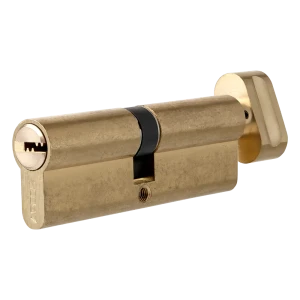 Цилиндр Apecs SM-70, 30х40 мм, ключ/вертушка, цвет золотой