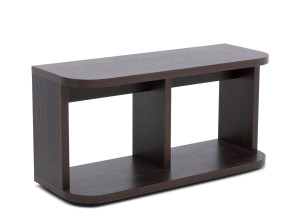 Деревянный прямоугольный журнальный столик с журнальной стойкой