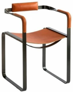 Jover+Valls Кожаное кресло с подлокотниками Wanderlust