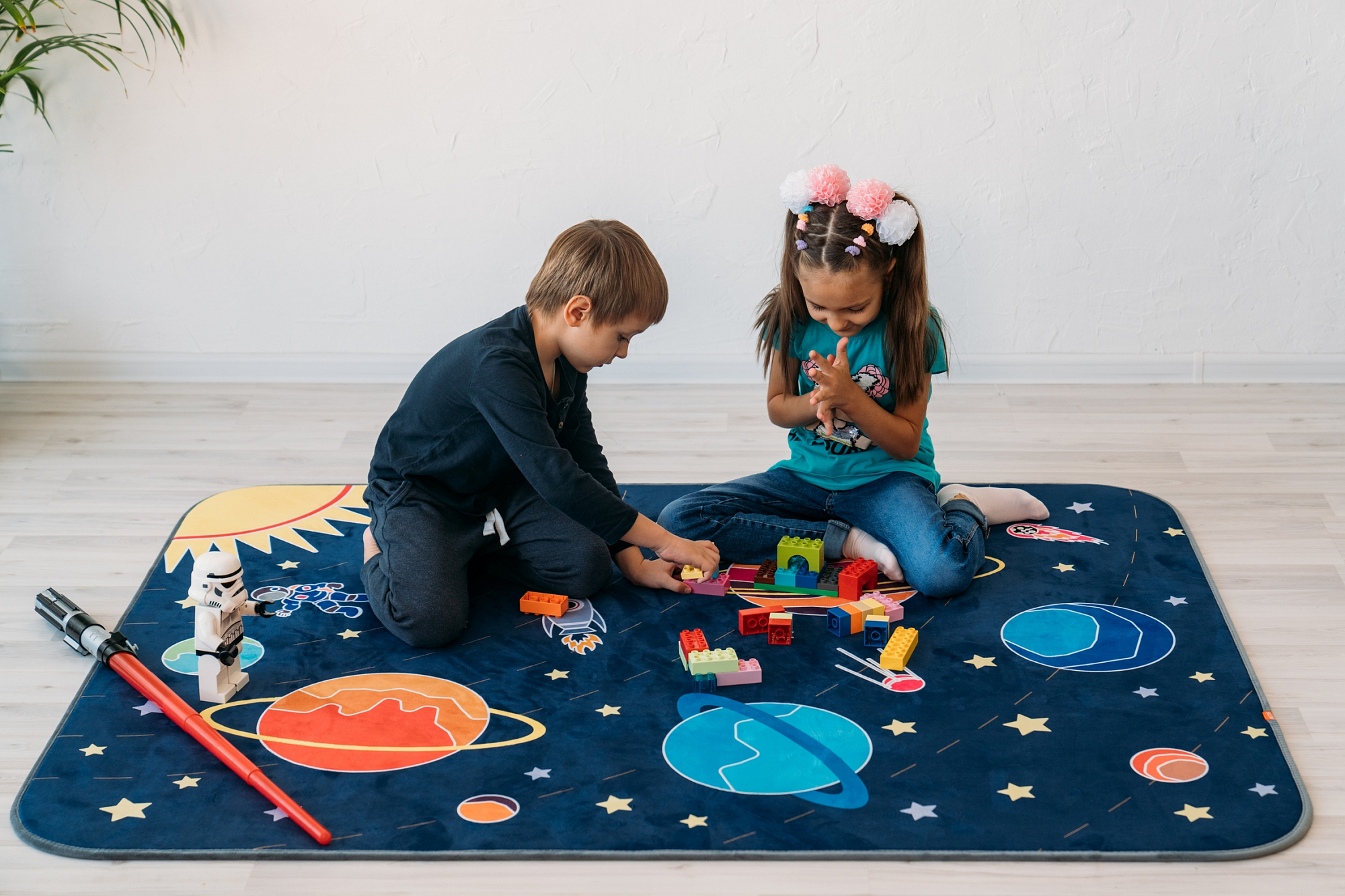 Детский игровой коврик 160х120 см "Открытый космос" БЕЛЬМАРКО  351573 Синий Santreyd  - Вид №5