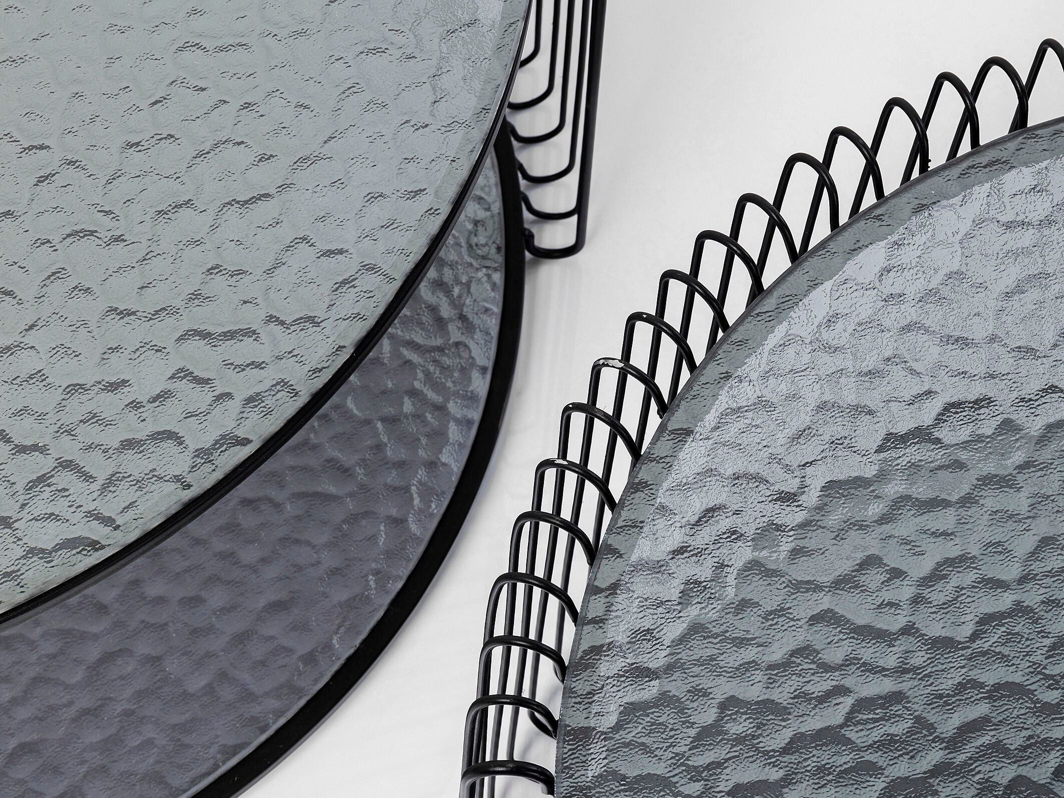 Круглый журнальный столик из стали и стекла KARE Design ARCH-00136644 - Вид №3