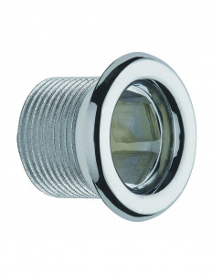 069600 000 00  Накладка перелива Д. 24 мм для умывальника из синтетического материала, затяжка 9/15 мм, Л. 21 мм режется, хромирование Valentin Хром