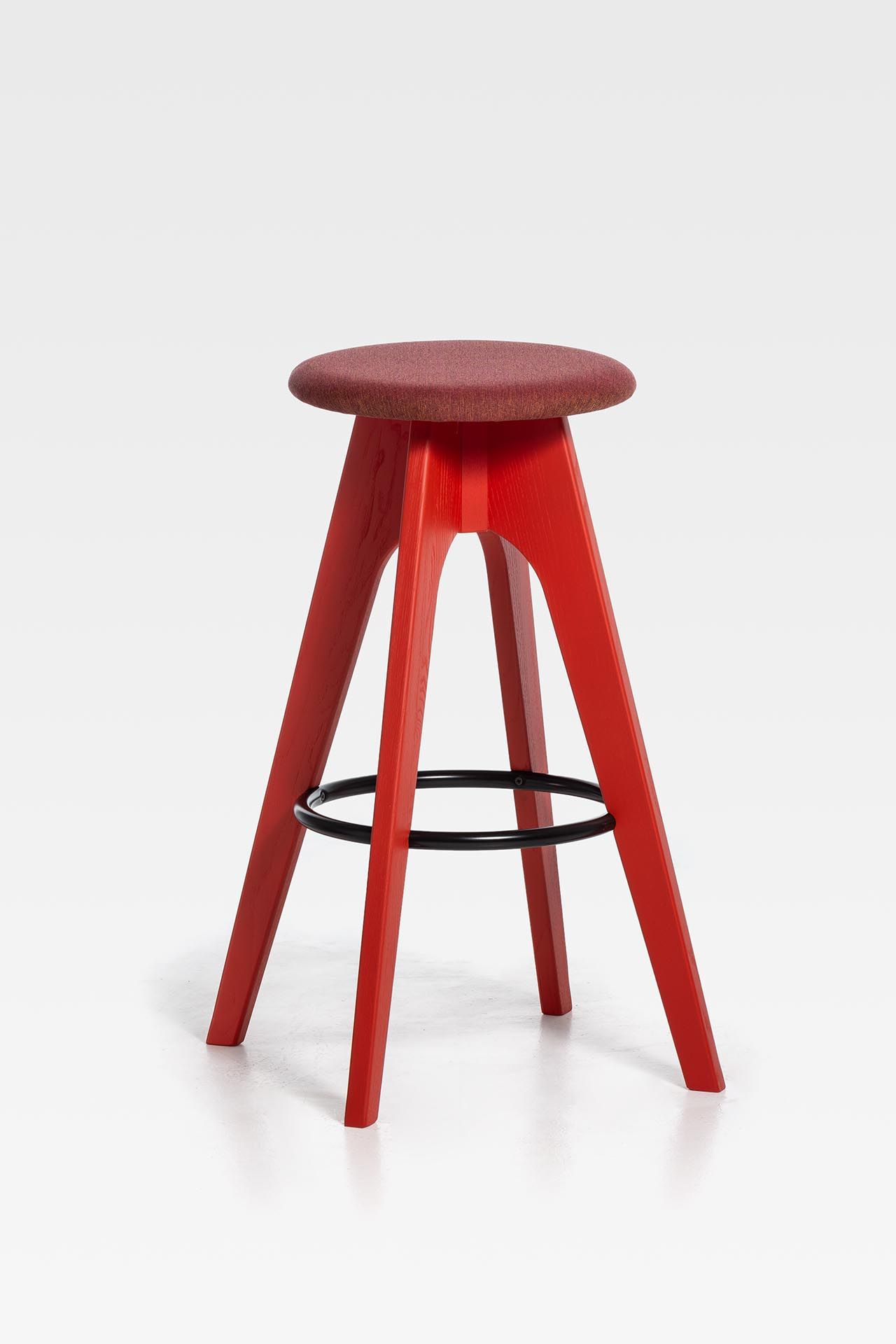 Высокий деревянный стул с мягким сиденьем SIPA Tommy ARCH-00124539 - Вид №2