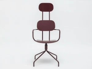 MDD Стул офисный фанерный на козелке с подлокотниками New school