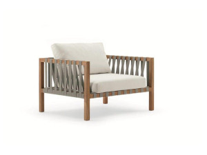 Садовое кресло из тикового дерева с подлокотниками