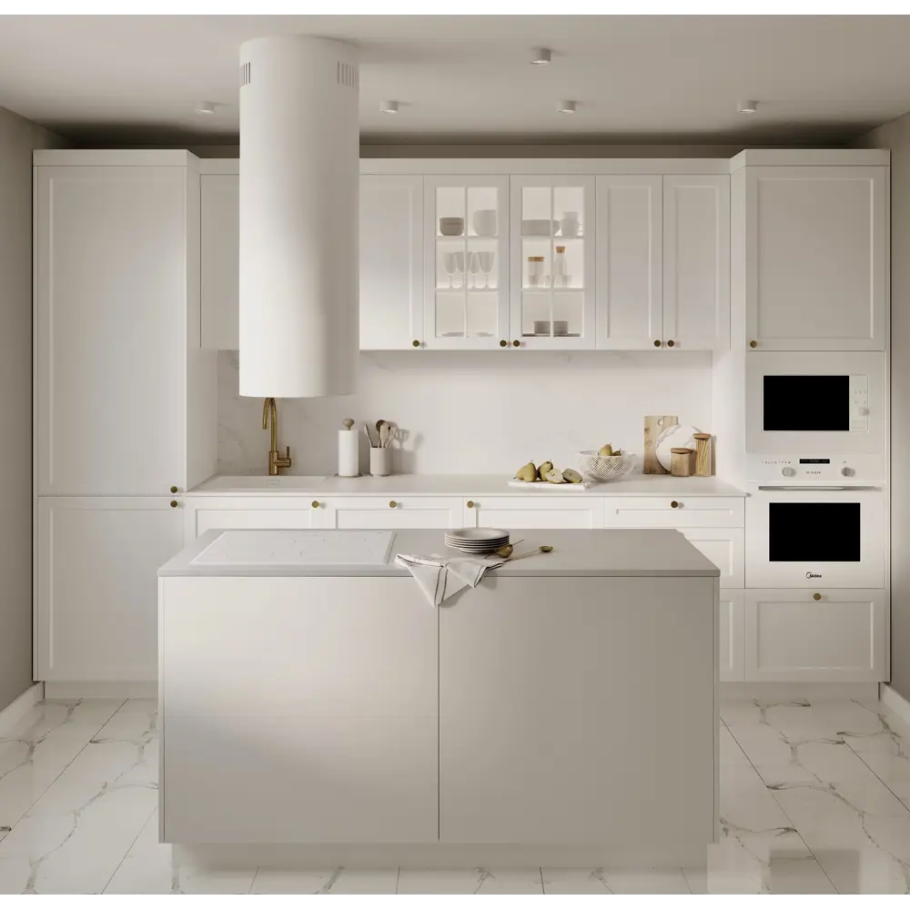 Фасад кухонный DELINIA ID Ньюпорт белый матовый с филенкой 59.7x25.3 см 82010381 STLM-0870578 - Вид №5