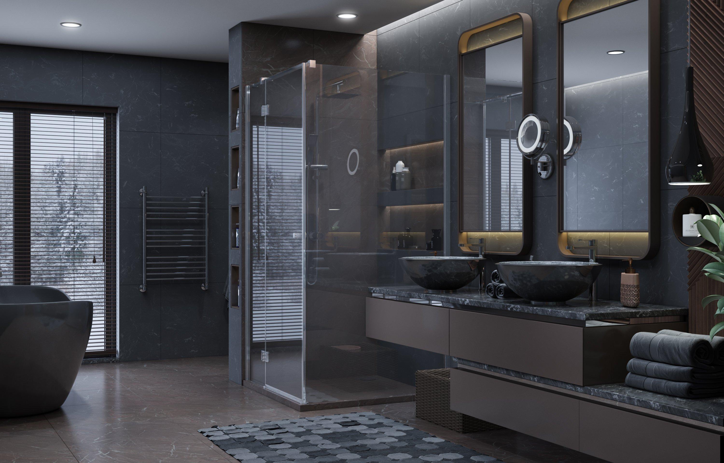 Душевое ограждение Ambassador Diamond 12011103L (1000x1000x2000), 1 место - Вид №1