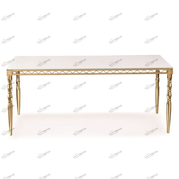 Обеденный стол белый с золотым основанием 200 см Prestige UNICO  248863 Белый;золото 