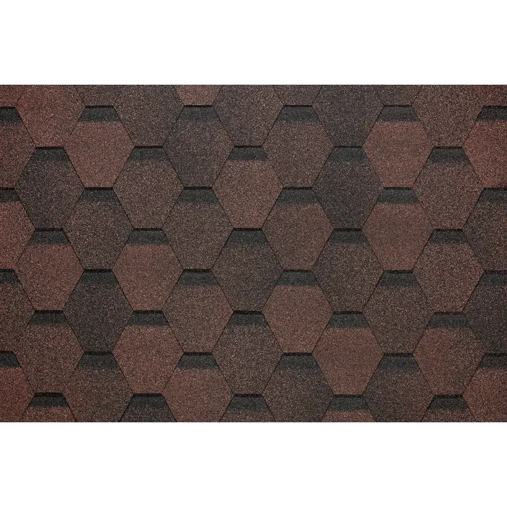Гибкая черепица Docke Pie Евразия шестигранник коричневый 3 м² DÖCKE STLM-2010701 - Вид №1