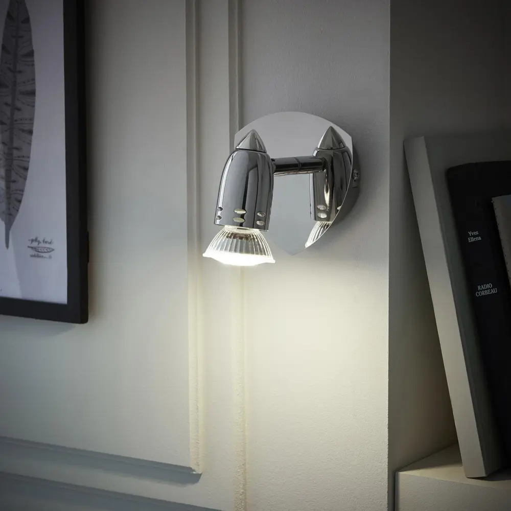 Спот поворотный Bomber, 1 лампа, цвет хром INSPIRE STLM-2022272 - Вид №2