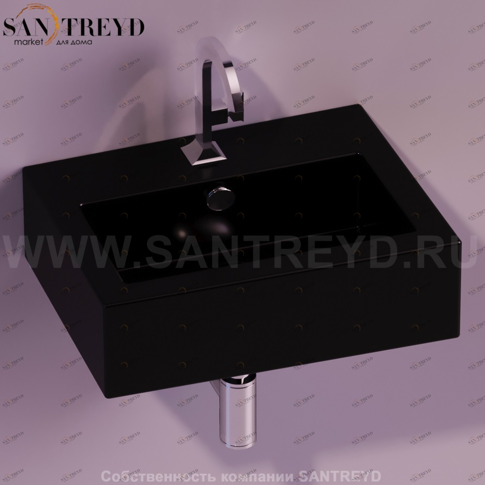 FZ14NERO Подвесная раковина настенная прямоугольная Simas Frozen черная