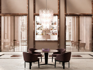 Стеклянная распашная дверь