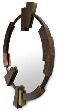 BRABBU Зеркало настенное круглое в раме sun-id-1407737 - Вид №1