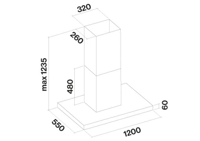 Островная вытяжка из нержавеющей стали со встроенным освещением Falmec дизайн ARCH-00074249 - Вид №3