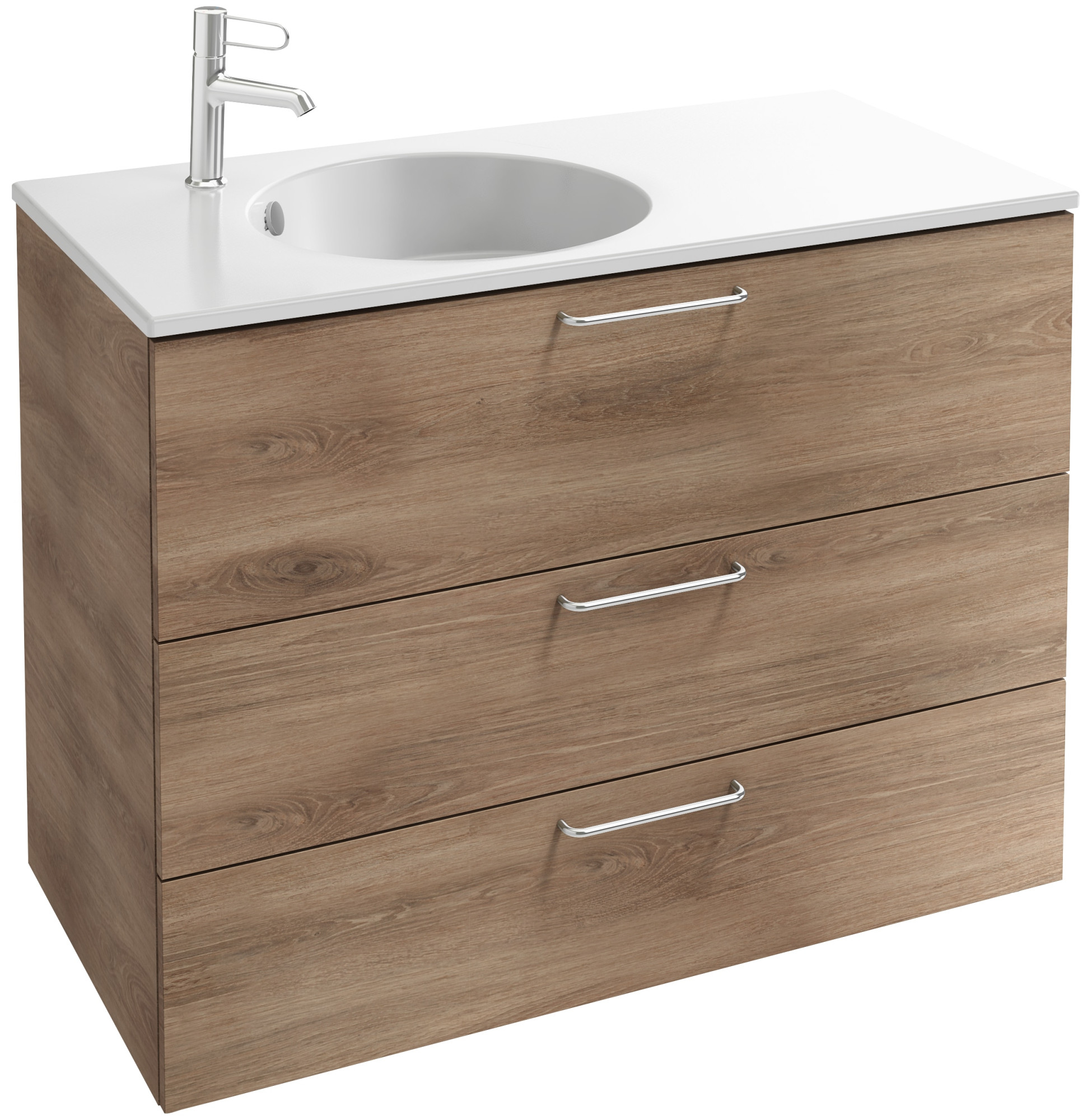 EB2534-R5-NR4 Тумба под столешницу 100 см, 3 ящика, хромированная ручка JACOB DELAFON ODÉON RIVE GAUCHE ODEON RIVE GAUCHE