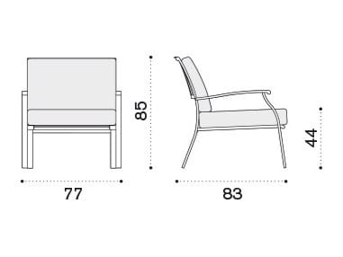 Штабелируемый садовый стул из оцинкованной стали Ethimo эликсир ARCH-00092339 - Вид №14