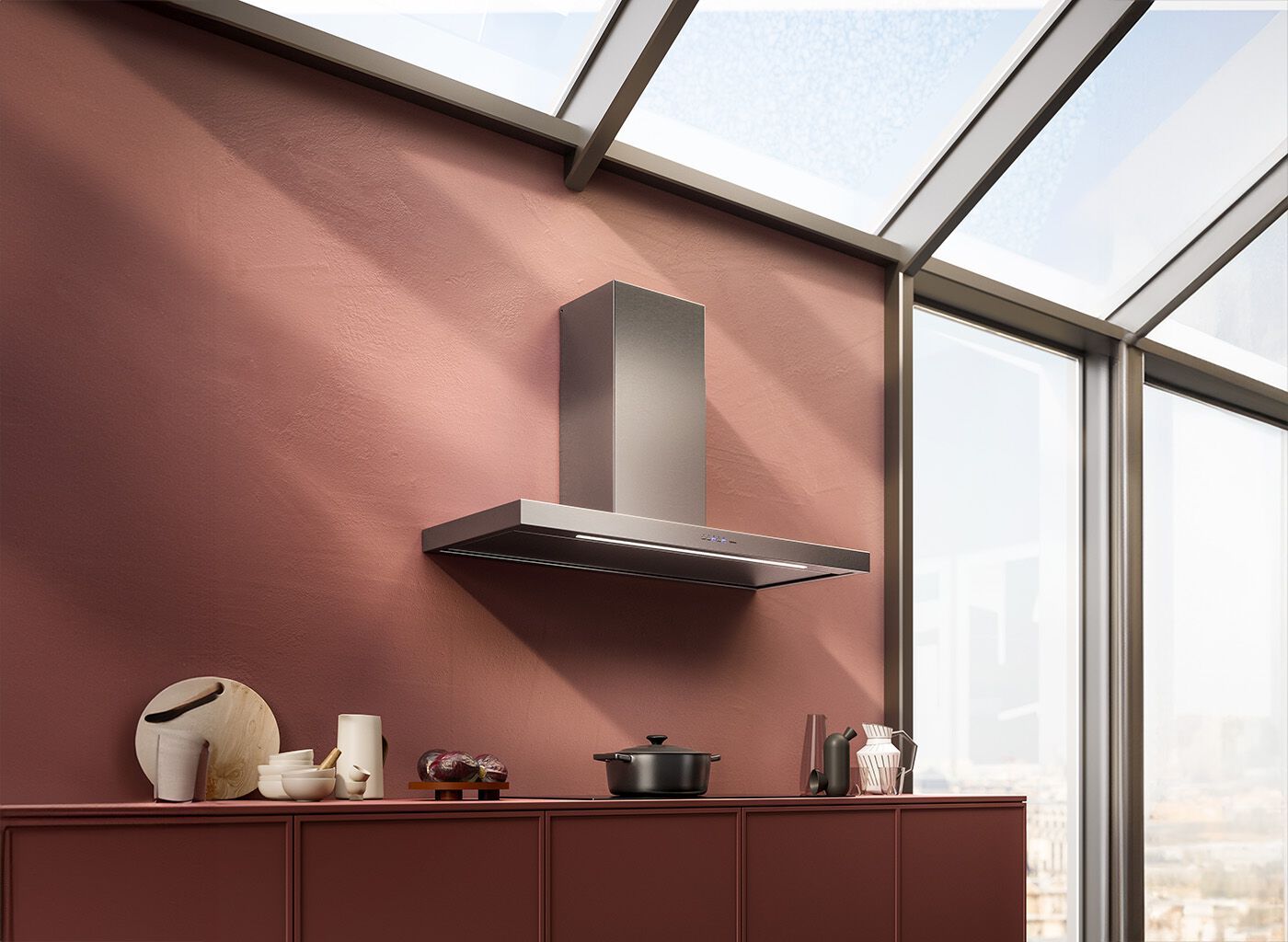 Вытяжка из нержавеющей стали со встроенным настенным освещением Falmec дизайн ARCH-00100765 - Вид №4