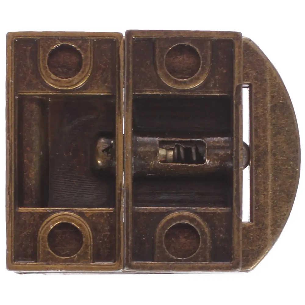 Замок с шариковой защёлкой 25х20 мм, цвет бронза ЛЕВША STLM-2172908 - Вид №2