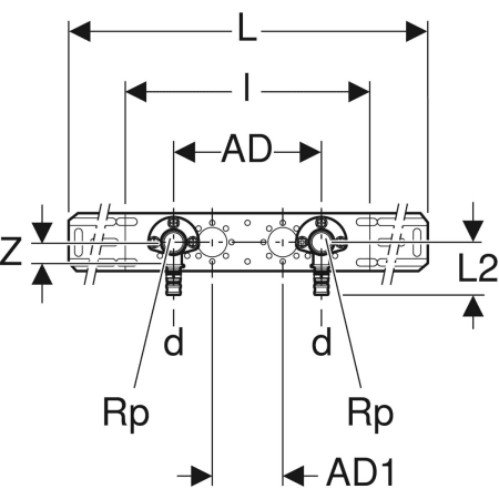 GEBERIT 602.780.00.5 Водорозетка Geberit Mepla 90° предустановленная, проходная  - Вид №3