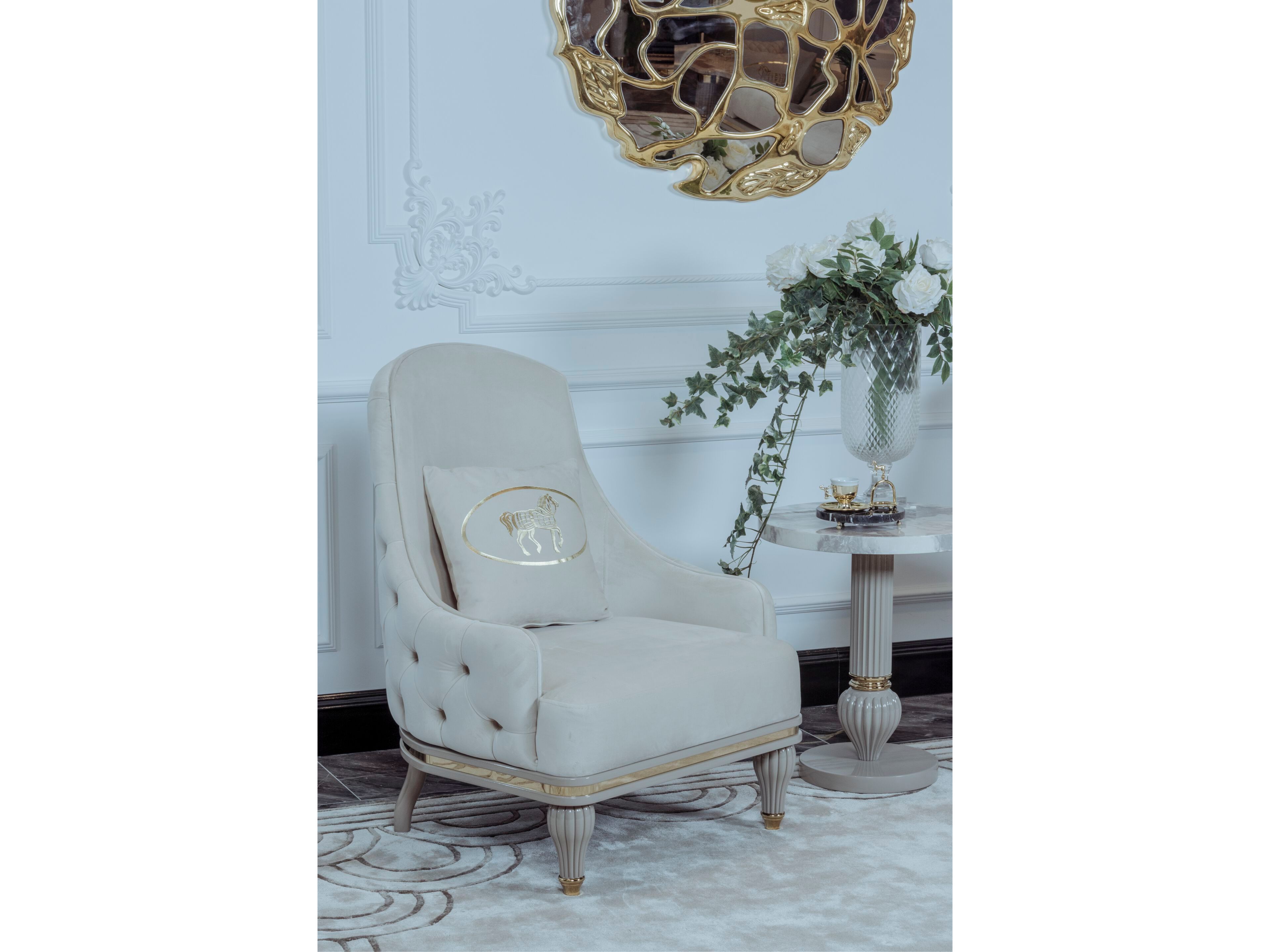 Тканевое кресло с подлокотниками Zebrano Elsiyum ARCH-00005639 - Вид №2