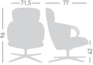 GABER Кресло из ткани с 4 спицами и высокой спинкой Cucaracha 394  - Вид №16