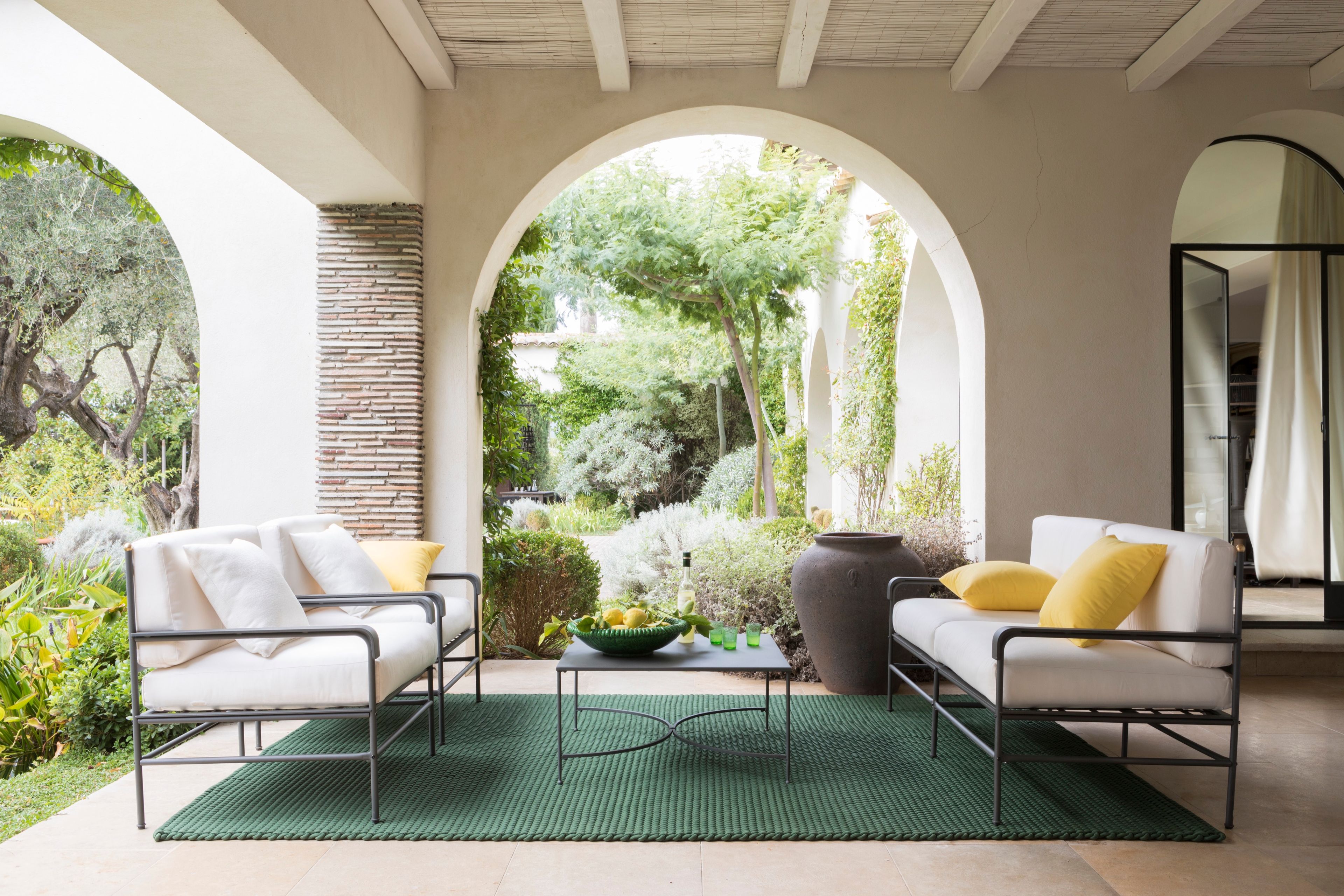 Садовый диван из оцинкованного железа и акриловой ткани Unopiù Тоскана ARCH-00126195 - Вид №3