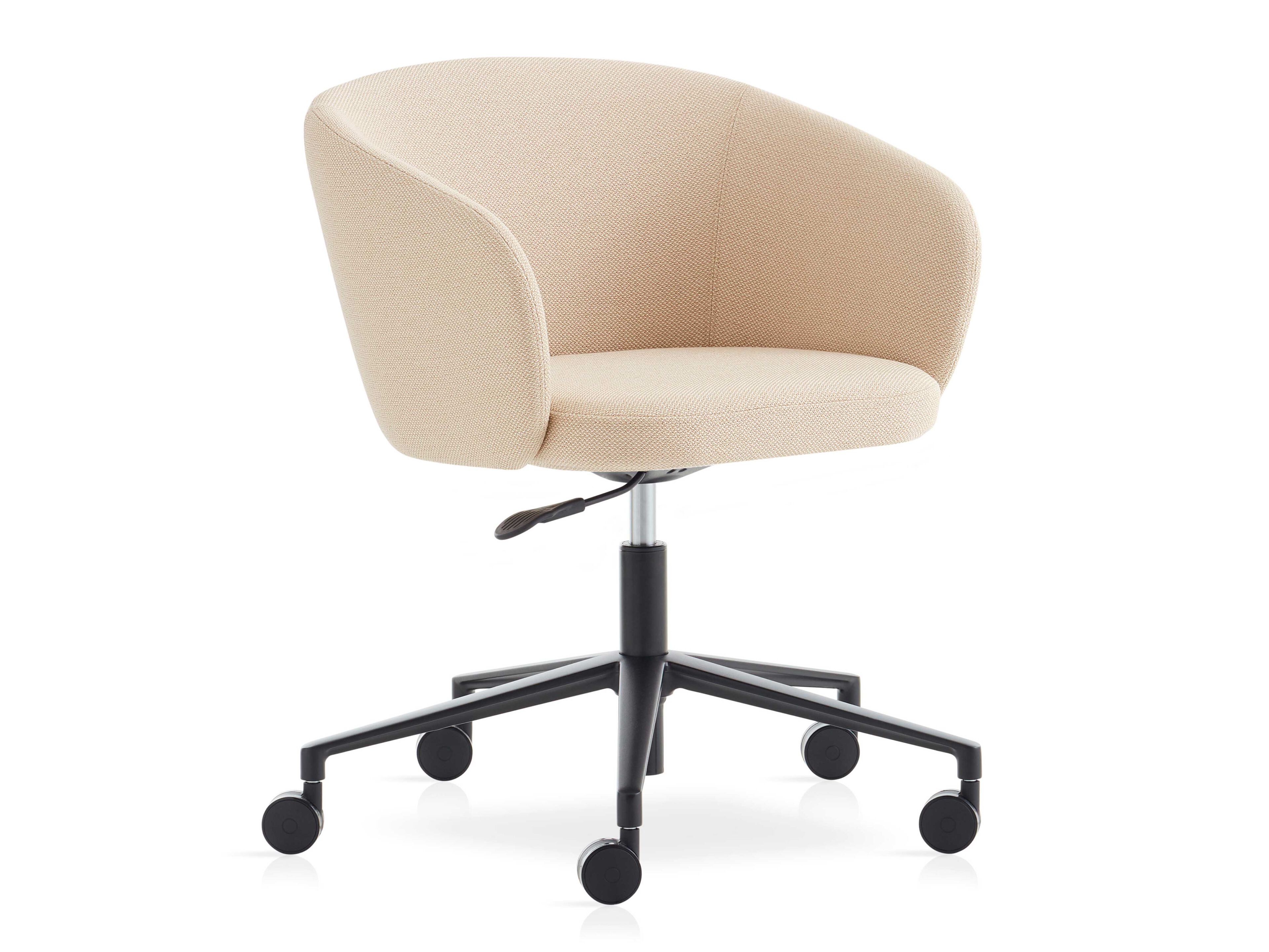 Тканевый поворотный стул с колесами EXPORMIM HUMA ARCH-00061737 - Вид №1