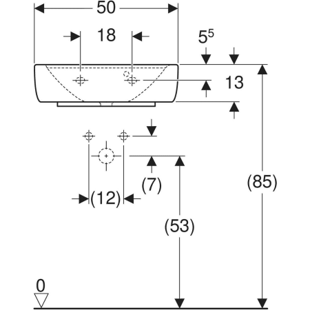 275150000 Hакладная раковина Geberit Renova Plan Geberit  - Вид №3