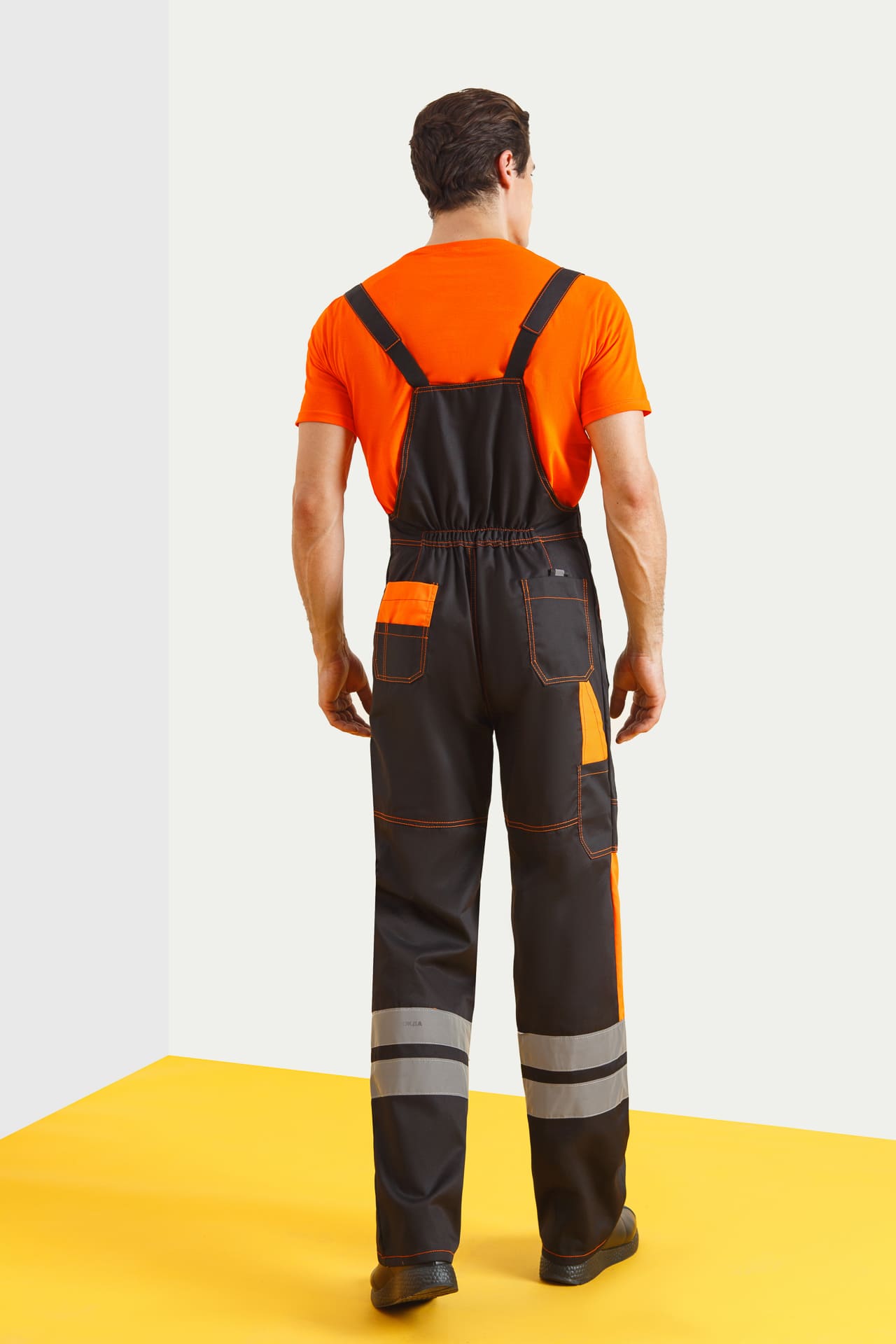 61848 Костюм "Профессионал-2" с СВП черно-оранжевый  Летняя спецодежда  размер 60-62/182-188  - Вид №17