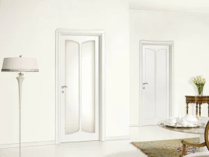 LEGNOFORM Лакированная дверь из массива дерева и стекла Liberty