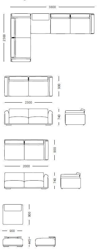 Now & Future Угловой диван из ткани с полкой для журналов sun-id-1508905 - Вид №2