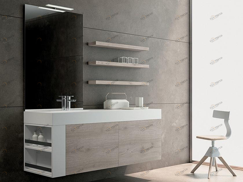 BMT Тумба под умывальник подвесная с ящиками и зеркалом Blues 2.0 sun-id-1444445