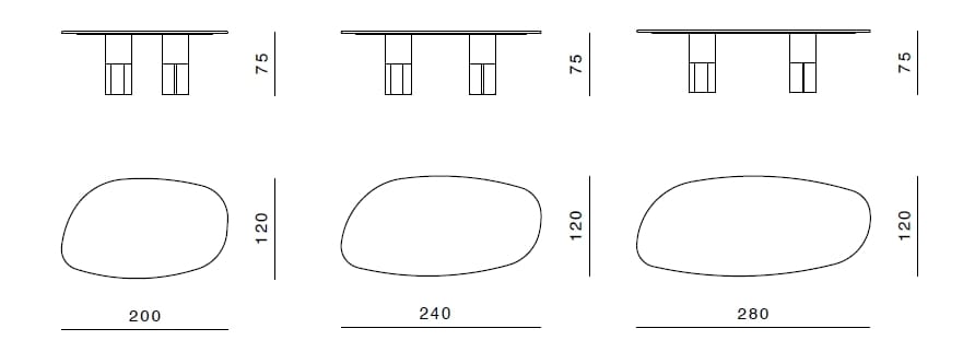 Мраморный обеденный стол GHIDINI1961 Tria ARCH-00125602 - Вид №6
