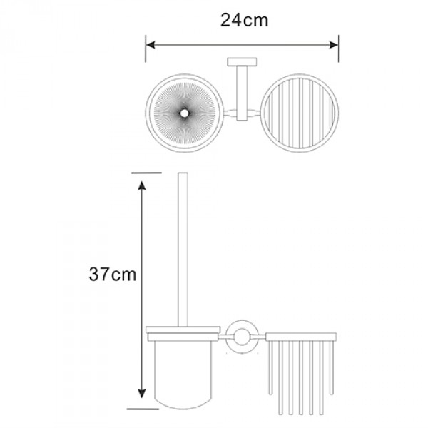 Держатель освежителя и щетки для унитаза WasserKRAFT (Германия) Donau 9435 sun-id-561214 - Вид №1
