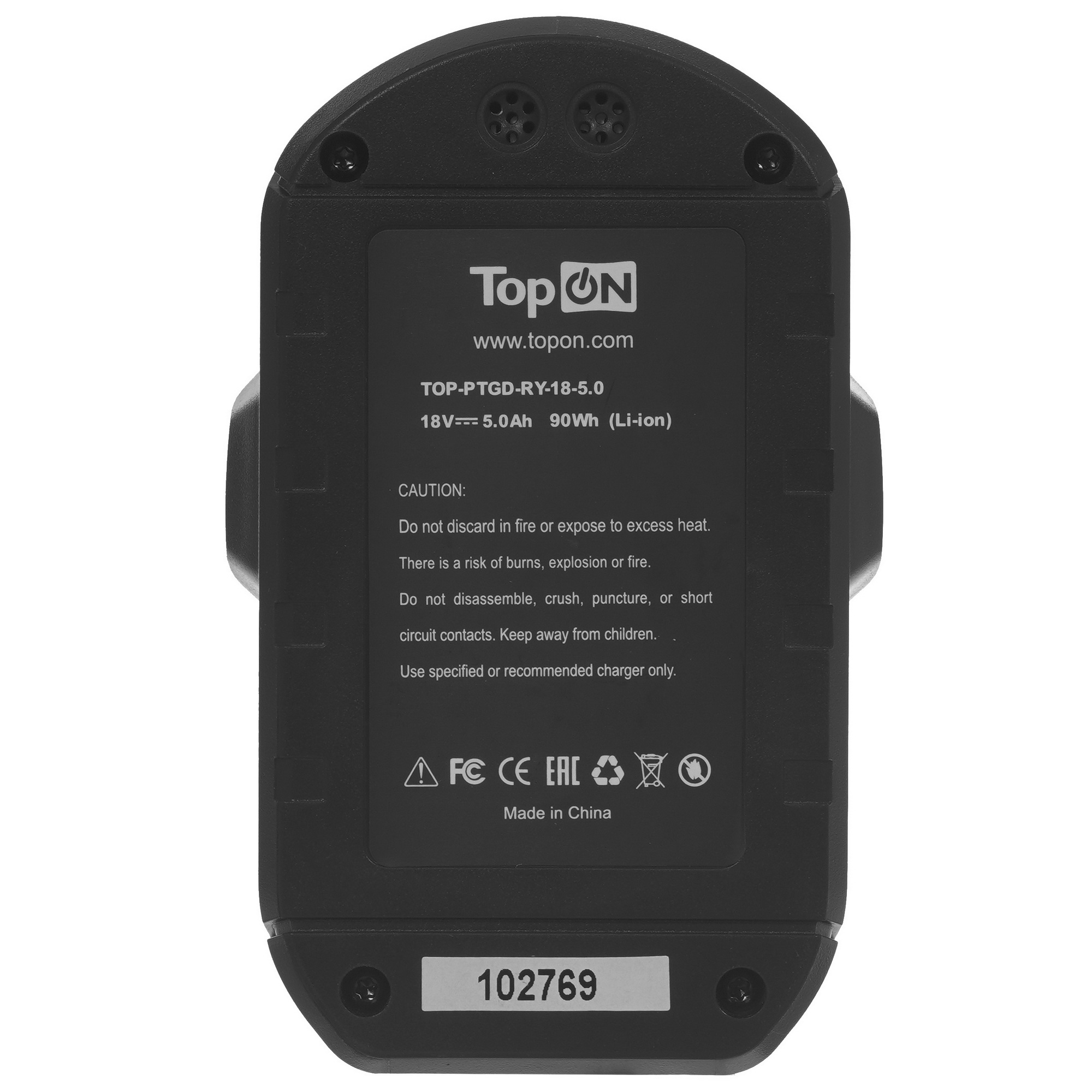 Аккумулятор TopON TOP-PTGD-RY-18-5.0-Li ONE+ 18V 9954118 STDN-0055180 - Вид №2