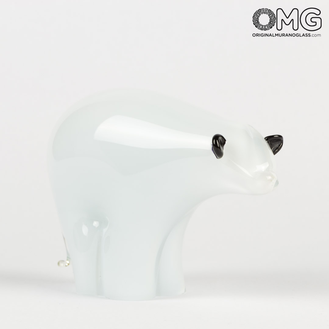2858 ORIGINALMURANOGLASS Фигурка Полярного Медведя - Original Murano Glass OMG 14 см  - Вид №1