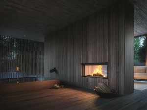 MCZ Двухсторонний встроенный дровяной камин Wood