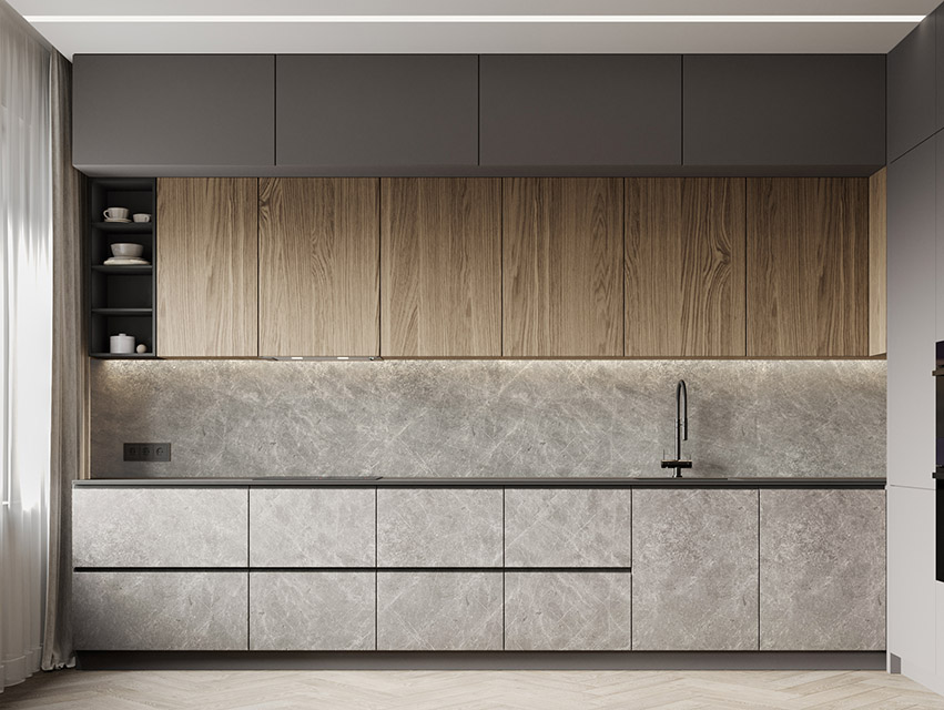 Столешницы для кухни - Нуово Пиетра грей LIGRON LIST286 2558 - Вид №3