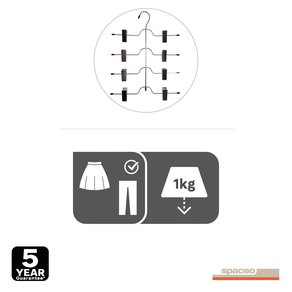 Вешалка-зажим SPACEO для брюк с двойным крючком 82680678 Вешалка с зажимами STLM-0033936 - Вид №5