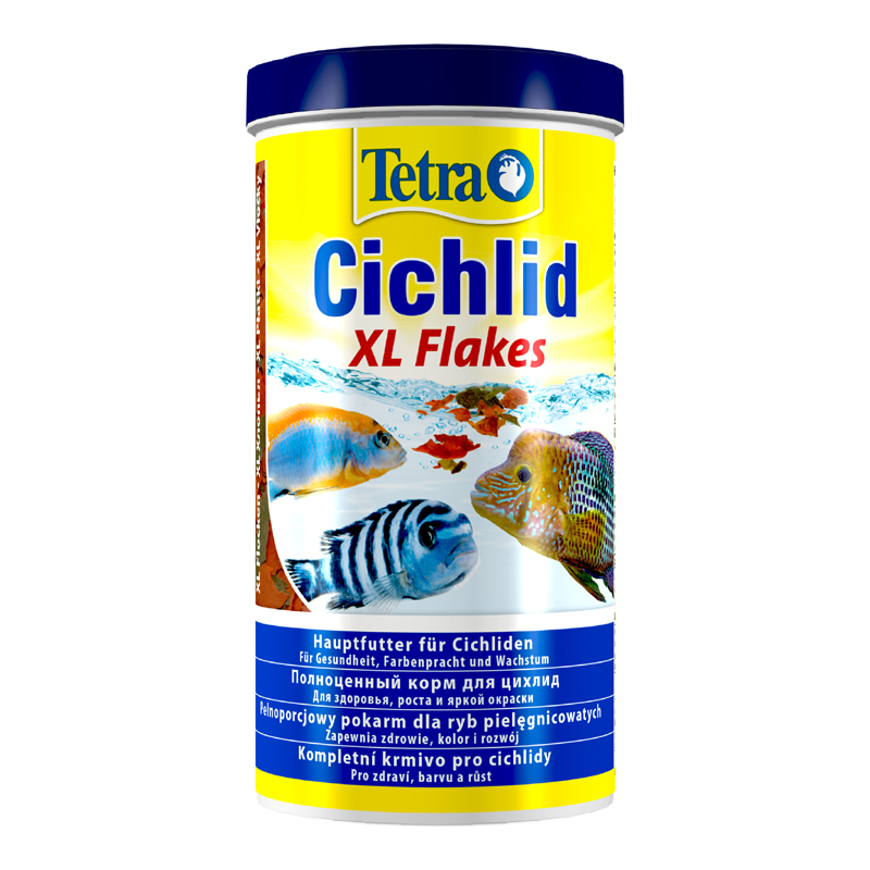 Т00017365 Корм для рыб Cichlid XL Flakes для для всех видов цихлид, крупные хлопья 1000мл TETRA 