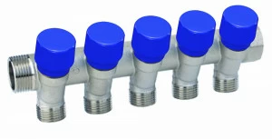 Carlo Poletti C32510TB35 Коллектор вертикальный, сборный, с регулировочным клапаном. 5 ответвлений, межосевое расстояние 40 мм.