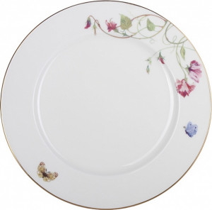 10610667 Императорский фарфоровый завод Тарелка плоская 27см "Цветущий горошек "Стандартная" Фарфор костяной