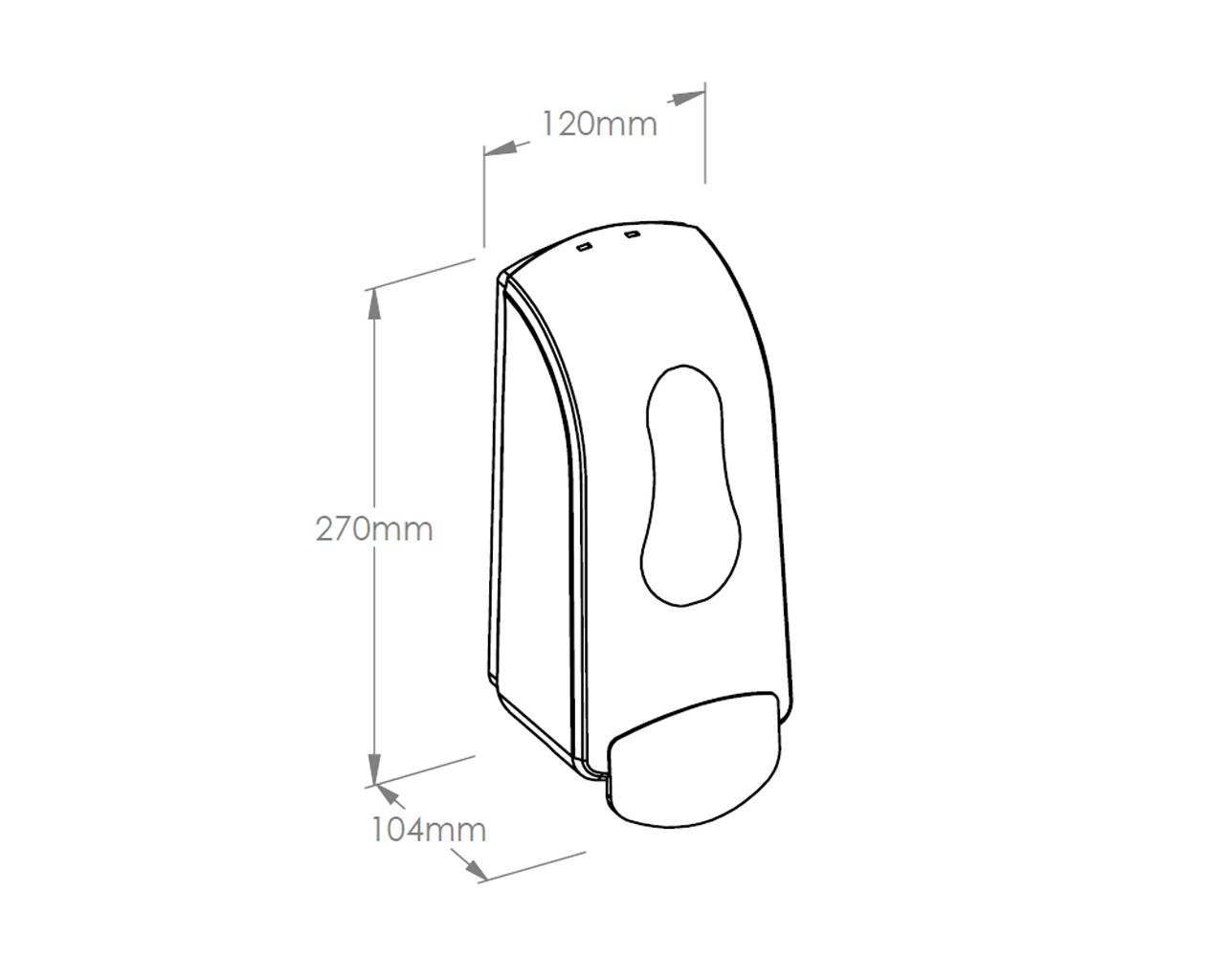 DEB402 Дозатор ОДИН для одноразовых картриджей 700 мл с дезинфицирующим средством ПОЛАНА DDR+, АБС-пластик, белый Merida  - Вид №1