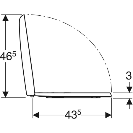 500.836.01.1 Сиденье для унитаза Geberit Renova крепление сверху Geberit  - Вид №4
