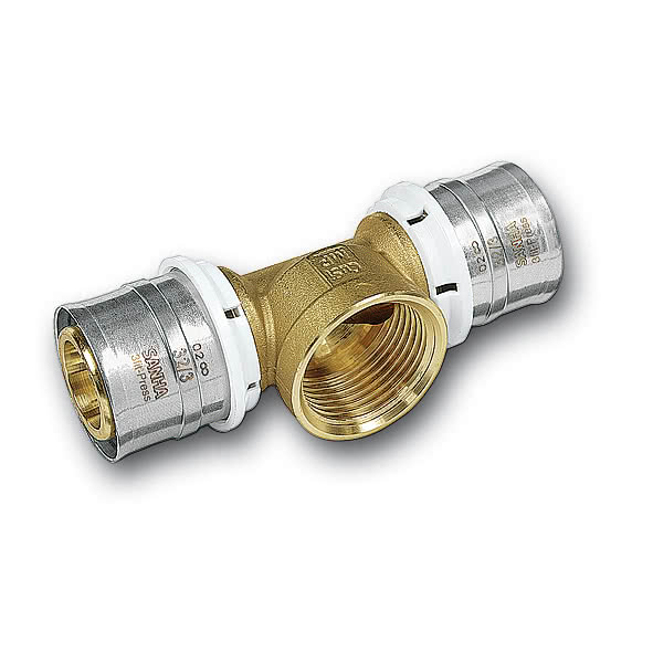 325130G3234 25130G - тройник 3fit-Press, без pb, внутренняя резьба Размер: 32x3 / 4 SANHA  - Вид №1