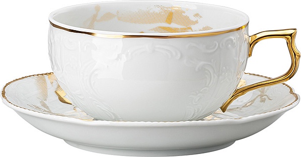 10660740 Rosenthal Чашка чайная с блюдцем Rosenthal Мидас 230мл, 14,5см, фарфор Фарфор 
