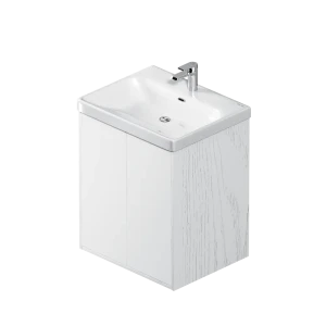 Тумба под раковину AM.PM Stern 60 см белая с декором под дерево 89430350