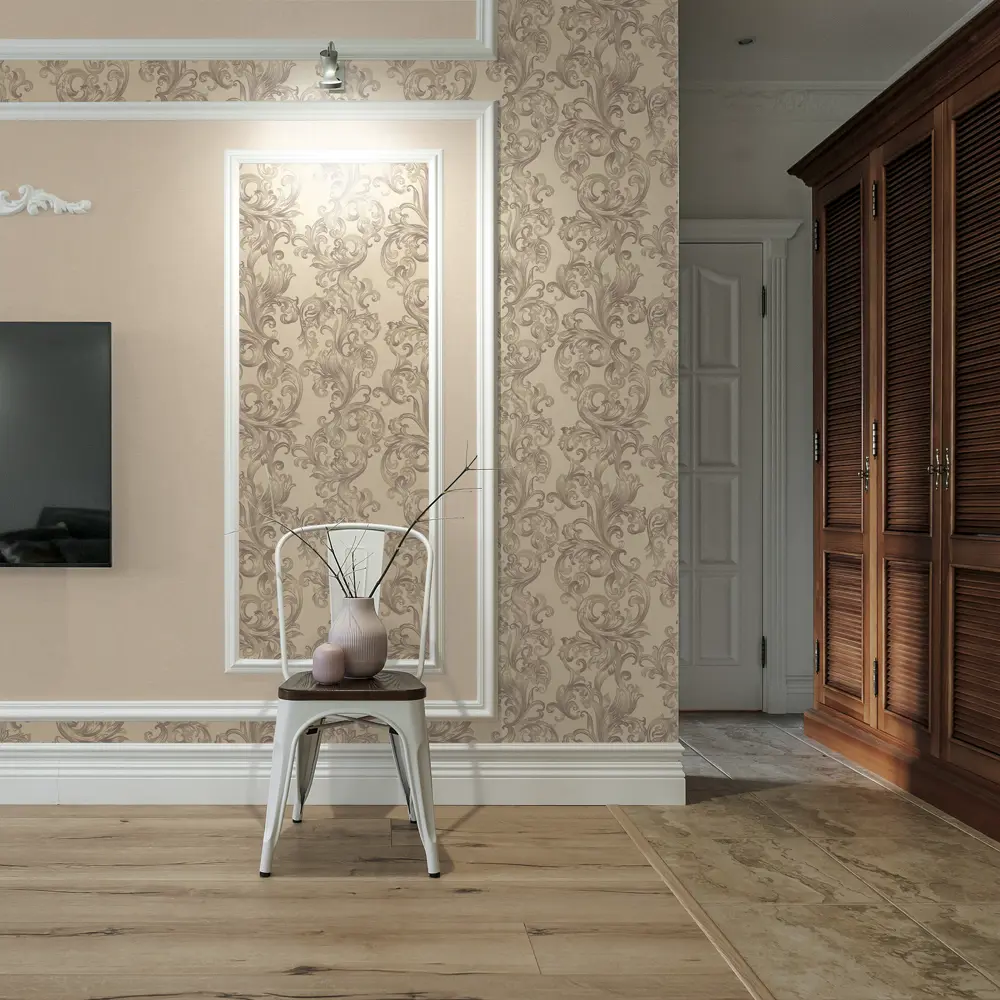 Обои флизелиновые Erismann Arezzo бежево-коричневые 1.06 м 5130-02 STLM-2130601 - Вид №2