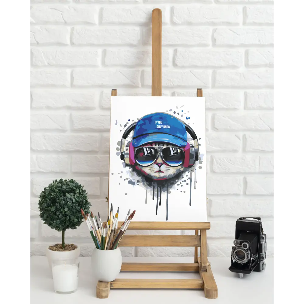 Картина по номерам Усатый меломан 40х50 см FBRUSH STLM-2139497 - Вид №2