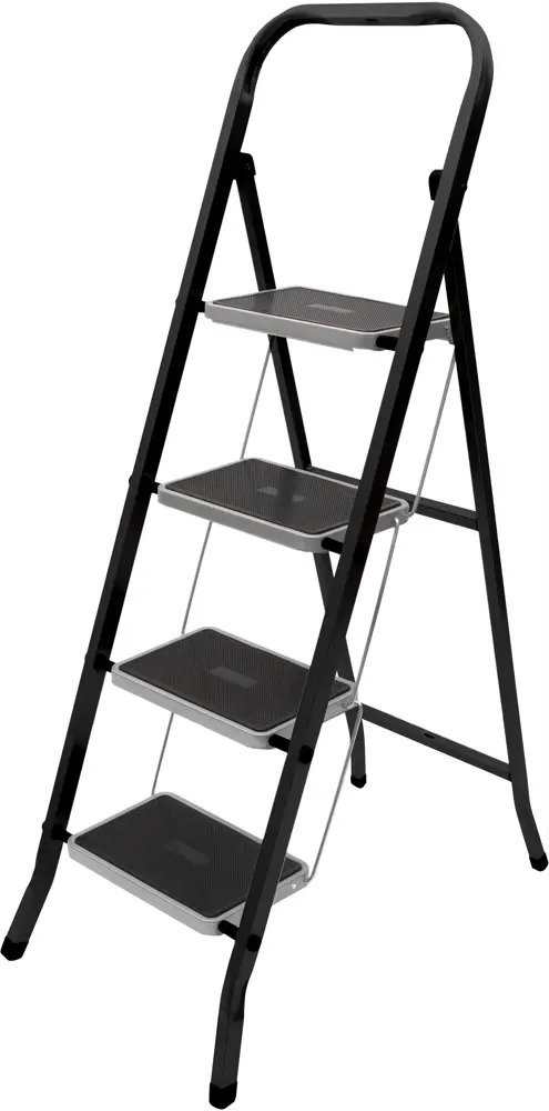 Стремянка Zalger 4-ступенчатая стальная с противоскользящим покрытием 85693867